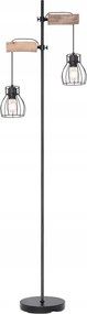 Állólámpa Mina fekete fém és fa Globo Lighting E27 168cm