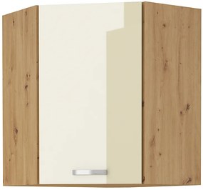 Sarok felső konyhaszekrény Arryn 58x58 GN-72 1F (artisan tölgy + fényes krém). 1024736