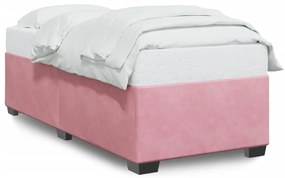 rózsaszín bársony ágykeret 90x190 cm