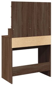 barna tölgy színű fésülködőasztal LED-del 80 x 41 x 134,5 cm