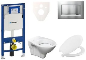 Fali WC szett Geberit előtétfalas szereléshez + Ceramia S-Line Pro WC 111.300.00.5NR7