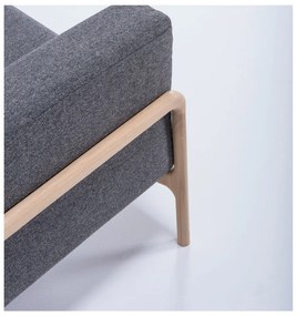 Fawn sötétszürke kanapé tölgyfából, 180 cm - Gazzda