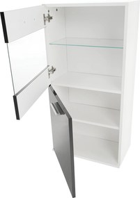 Nappali sor LED világítással, fehér/fekete- extra magas fényű HG, LEO