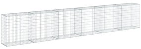 horganyzott vas gabion kosár fedéllel 600 x 50 x 100 cm