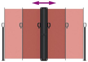 terrakotta behúzható oldalsó napellenző 160 x 600 cm