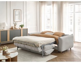 Világosszürke kinyitható kanapé 214 cm Ernest – Bobochic Paris