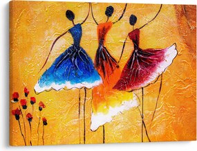 Kép - olajfestmény, balerinák (70x50 cm)