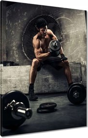 Vászonkép 60x80 Otthoni edzőterem Lockdown