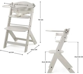KINDERKRAFT - ENOCK gyermek etetőszék, bézs