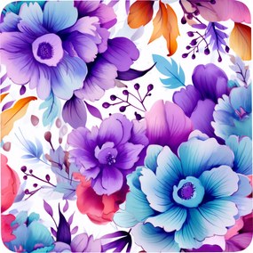 Bögrealátét szett 4 db-os dekoratív asztalra virág motívum minta 4