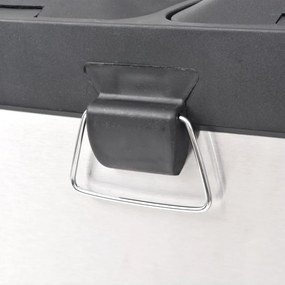 rozsdamentes acél lábpedálos szelektív szemeteskuka 36 L