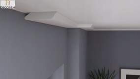 Mennyezeti díszléc DLSU8 3cm x 12cm párkány díszléc Xps Decorem