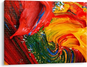 Kép - Kékítő absztrakció ecsettel (70x50 cm)