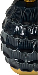 Kék kerámia asztali lámpa textil búrával (magasság 30,5 cm) Pigny – Mauro Ferretti