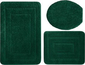 Fürdőszobaszőnyeg Alor Csúszásgátló Palack Zöld 3 részes Szett