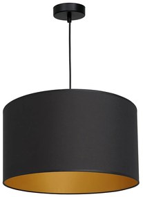 Luminex Csillár zsinóron ARDEN 1xE27/60W/230V á. 40 cm fekete/arany 3492