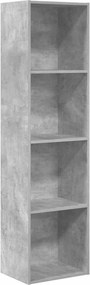 vidaXL betonszürke szerelt fa könyvespolc 40 x 30 x 152 cm