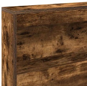 Tároló fejtámla polcokkal Füstölt tölgy 120 cm Faanyag