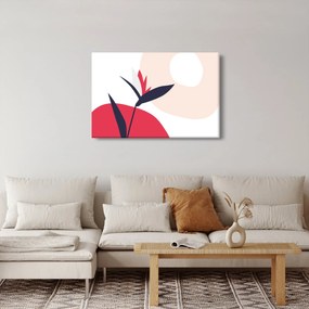 Kép - Rózsaszín virágos absztrakció N⁰1 (90x60 cm)