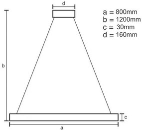 LED dimmelhető csillár zsinóron LED/55W/230V 3000-6500K + távirányítás