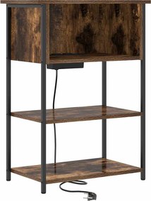 vidaXL Éjjeliszekrény Füstölt tölgy 55 x 31 x 76 cm Faanyag
