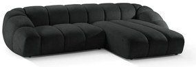 Fekete sarokkanapé (jobb oldali) Diana – Micadoni