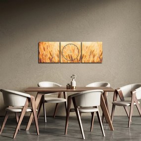 Kép - mező gabonával (órával) (90x30 cm)