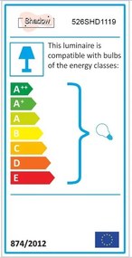 Heart fali lámpa, fekete