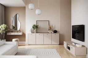 Lorini fali konzolasztal / fali toalettasztal 100 cm - kasmír / fekete T-bar fogantyúk