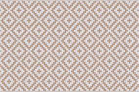 Outsunny Kültéri Szőnyeg 182x274 cm Átfordítható Szőnyeg Geometriai Rombusz Mintával Vízálló Teraszon, Erkélyen, Pavilonban, Kempingezéshez, Strandhoz