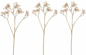Gypsophila ágak készlet fehér virágokkal, 3 db, arany, 68 cm