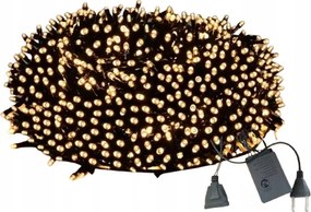 300 LED-es karácsonyfa fényfüzér meleg színben – beltéri 23m