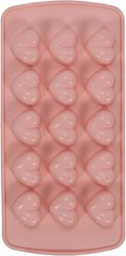 Szilikon Praliné Forma Rózsaszín Szívecskék Ajándékba 21,9 X 10,6 X 2 CM