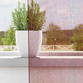 vidaXL 2 db borvörös fátyolfüggönyök rojtokkal