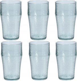 6 db-os magas pohár készlet, 530 ml, műanyag, étkészlet piknikhez