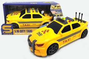 Ultimate Devil Race Taxi Vörös Fényszóróval 25 Cm Elektromos Játék Autó Hátrahúzós Mechanikával