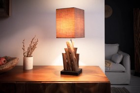PURE NATURE barna pamut asztali lámpa