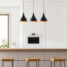 Fekete függőlámpa fém búrával Berceste – Opviq lights