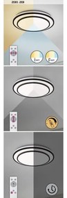 Rabalux 2131 - LED fényerőszabályozható mennyezeti lámpa LUPITA LED/40W/230V ezüstszínű +távirányító