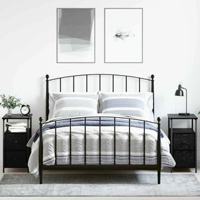 Éjjeliszekrény 2 pcs Musta tammi 30 x 60 x 60 cm Faanyag