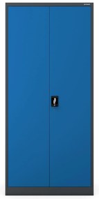 Fém iratszekrény JAN H, 900 x 1950 x 400 mm, antracit-kék