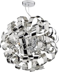 DAR LIGHTING RAW1355 RAWLEY Glamour Függesztett Lámpa Csiszolt Króm G9 IP20