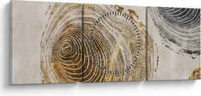 Kép - Törzsek absztrakciója (órával) (90x30 cm)