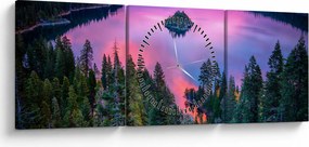 Kép - Lake Tahoe, Sierra Nevada, Kalifornia, USA (órával) (90x30 cm)