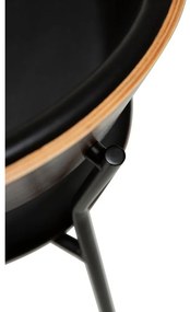 Fekete-sötét natúr színű karfás étkezőfotel Crib – DAN-FORM Denmark