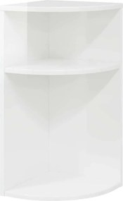 vidaXL Végasztal Magas Fényű Fehér 29,6 x 29,6 x 60 cm Faanyag