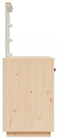 tömör fenyőfa fésülködőasztal LED-del 95 x 50 x 133,5 cm