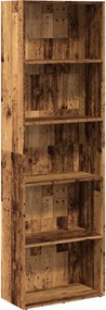 vidaXL antik fa színű szerelt fa könyvespolc 60 x 30 x 189 cm