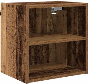 vidaXL Függő szekrény tárolóval Öreg fa 40 x 29,5 x 40 cm Faanyag