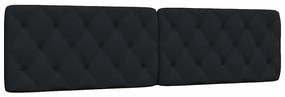 fekete szövet fejtámla párna 200 cm